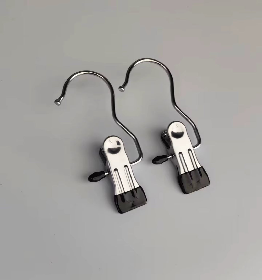 SpaceSaver 360° Rotating Boot Hanger – Portable & Space-Saving Stainless Steel Clip for Closet & Travel