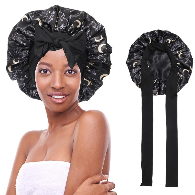 Silk-Like Satin Double-Layer Hair Cap